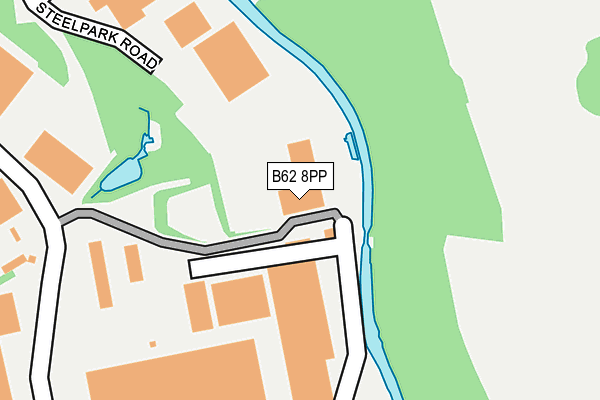 B62 8PP map - OS OpenMap – Local (Ordnance Survey)