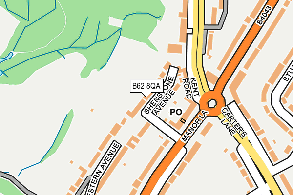 B62 8QA map - OS OpenMap – Local (Ordnance Survey)