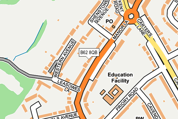 B62 8QB map - OS OpenMap – Local (Ordnance Survey)