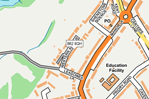 B62 8QH map - OS OpenMap – Local (Ordnance Survey)