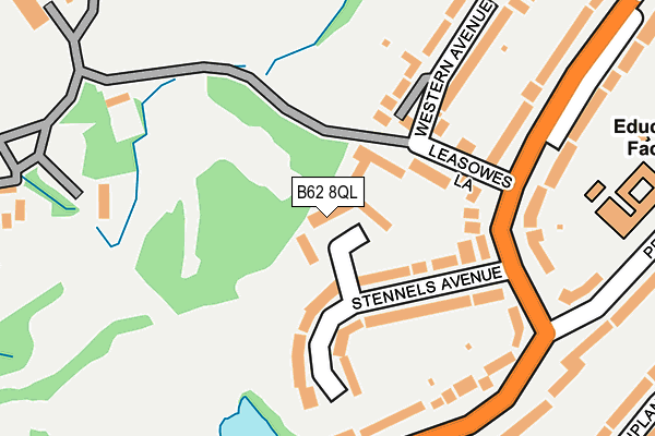 B62 8QL map - OS OpenMap – Local (Ordnance Survey)