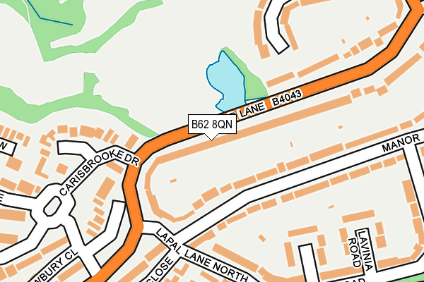 B62 8QN map - OS OpenMap – Local (Ordnance Survey)