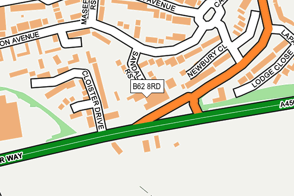 B62 8RD map - OS OpenMap – Local (Ordnance Survey)
