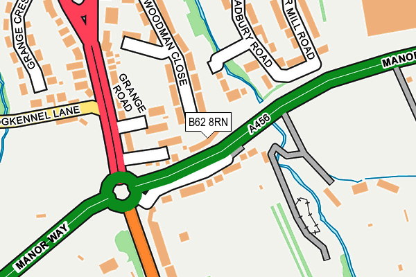 B62 8RN map - OS OpenMap – Local (Ordnance Survey)