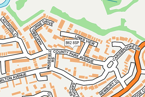 B62 8SP map - OS OpenMap – Local (Ordnance Survey)