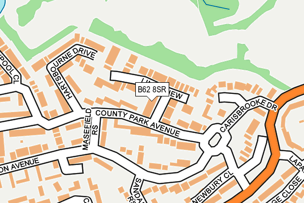 B62 8SR map - OS OpenMap – Local (Ordnance Survey)