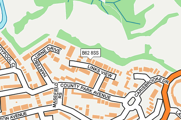 B62 8SS map - OS OpenMap – Local (Ordnance Survey)