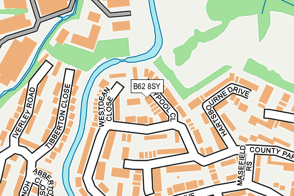 B62 8SY map - OS OpenMap – Local (Ordnance Survey)