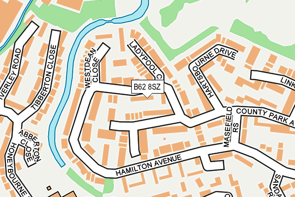B62 8SZ map - OS OpenMap – Local (Ordnance Survey)