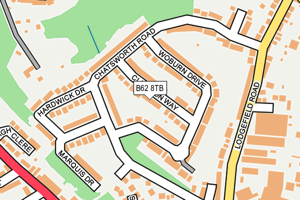 B62 8TB map - OS OpenMap – Local (Ordnance Survey)