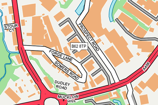 B62 8TP map - OS OpenMap – Local (Ordnance Survey)