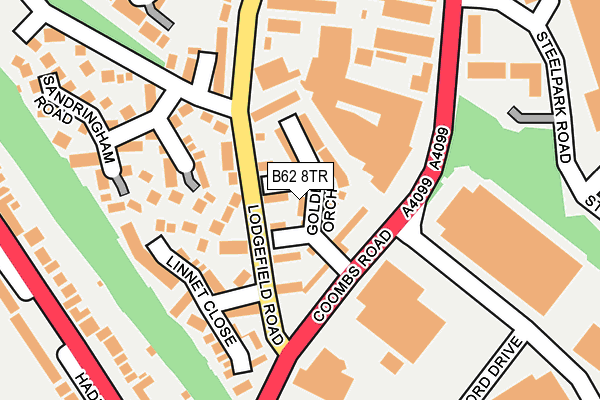 B62 8TR map - OS OpenMap – Local (Ordnance Survey)