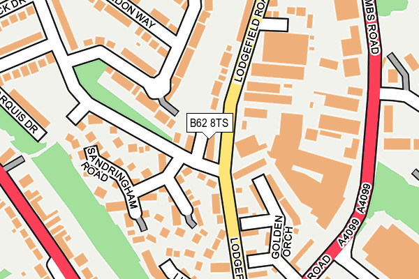 B62 8TS map - OS OpenMap – Local (Ordnance Survey)