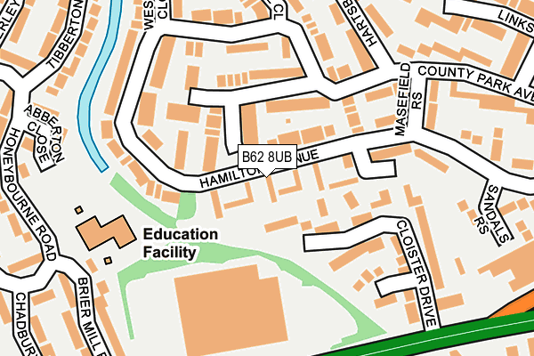 B62 8UB map - OS OpenMap – Local (Ordnance Survey)