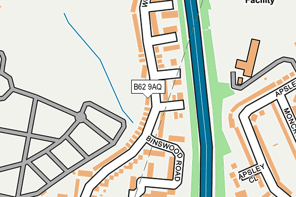 B62 9AQ map - OS OpenMap – Local (Ordnance Survey)