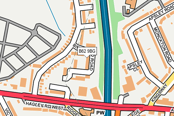 B62 9BG map - OS OpenMap – Local (Ordnance Survey)