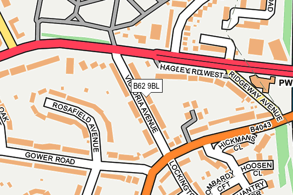 B62 9BL map - OS OpenMap – Local (Ordnance Survey)