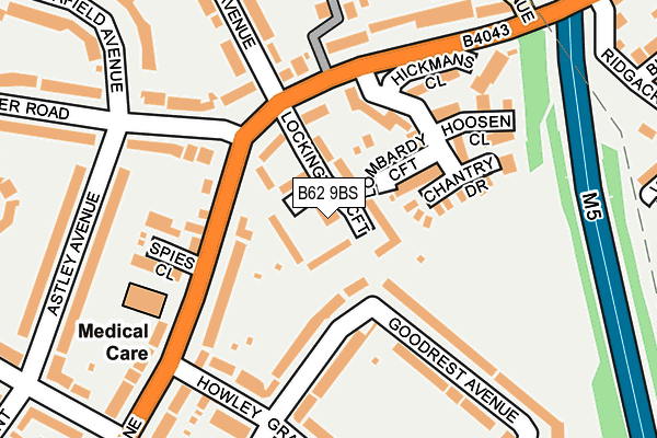 B62 9BS map - OS OpenMap – Local (Ordnance Survey)