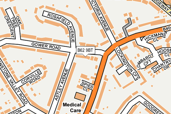 B62 9BT map - OS OpenMap – Local (Ordnance Survey)