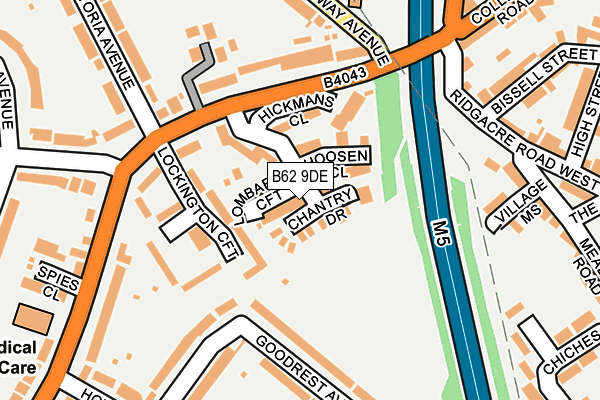 B62 9DE map - OS OpenMap – Local (Ordnance Survey)