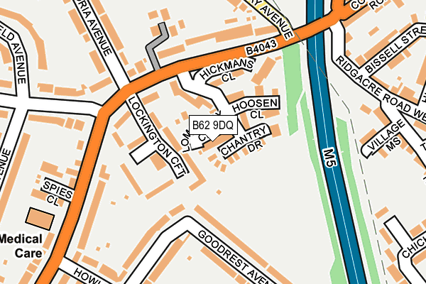 B62 9DQ map - OS OpenMap – Local (Ordnance Survey)