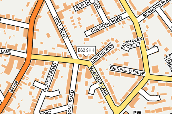 B62 9HH map - OS OpenMap – Local (Ordnance Survey)