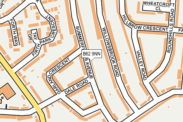 B62 9NN map - OS OpenMap – Local (Ordnance Survey)