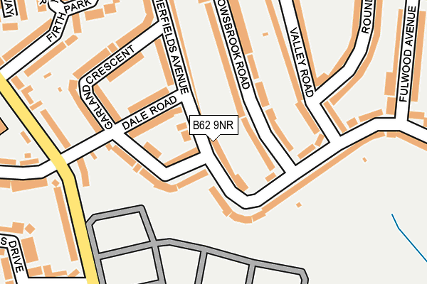 B62 9NR map - OS OpenMap – Local (Ordnance Survey)