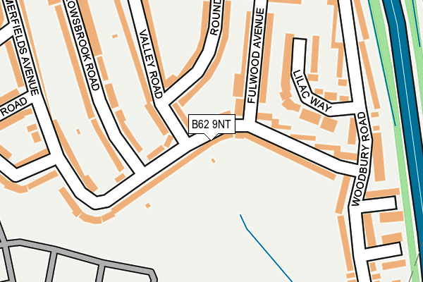 B62 9NT map - OS OpenMap – Local (Ordnance Survey)