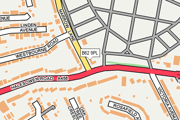 B62 9PL map - OS OpenMap – Local (Ordnance Survey)