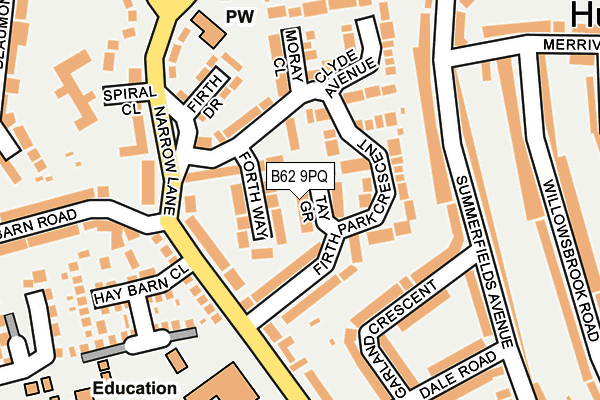 B62 9PQ map - OS OpenMap – Local (Ordnance Survey)