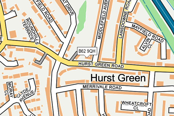 B62 9QH map - OS OpenMap – Local (Ordnance Survey)