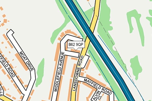 B62 9QP map - OS OpenMap – Local (Ordnance Survey)