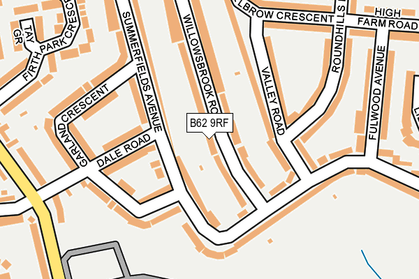 B62 9RF map - OS OpenMap – Local (Ordnance Survey)