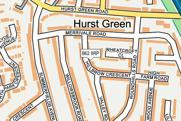 B62 9RP map - OS OpenMap – Local (Ordnance Survey)