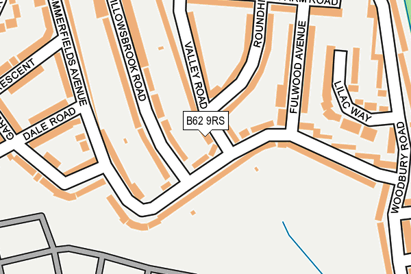 B62 9RS map - OS OpenMap – Local (Ordnance Survey)