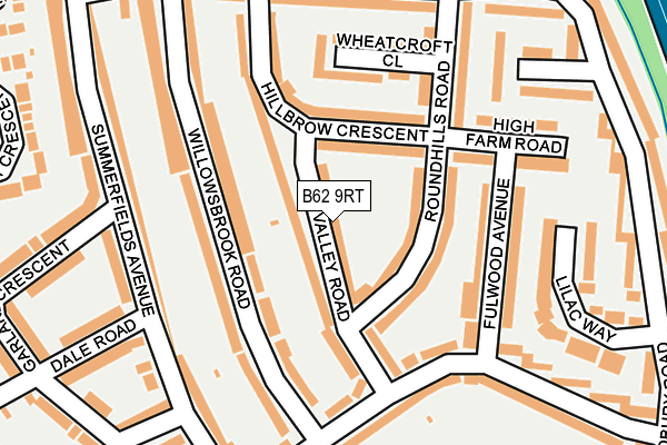 B62 9RT map - OS OpenMap – Local (Ordnance Survey)