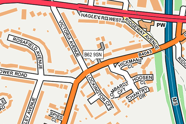 B62 9SN map - OS OpenMap – Local (Ordnance Survey)