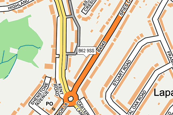 B62 9SS map - OS OpenMap – Local (Ordnance Survey)