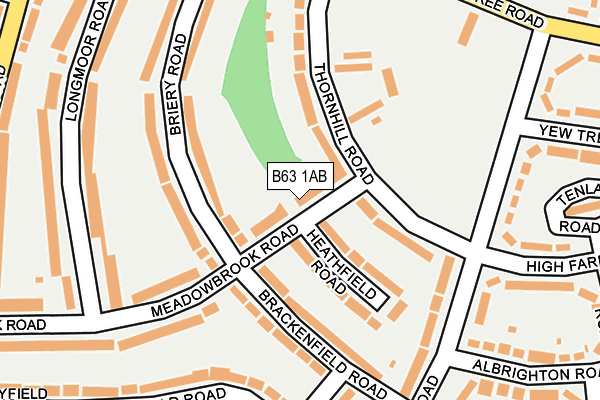 B63 1AB map - OS OpenMap – Local (Ordnance Survey)