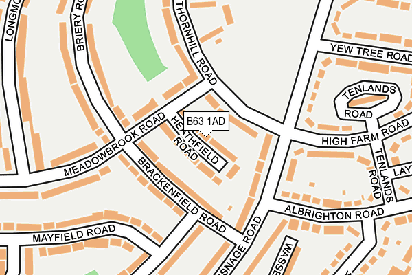B63 1AD map - OS OpenMap – Local (Ordnance Survey)