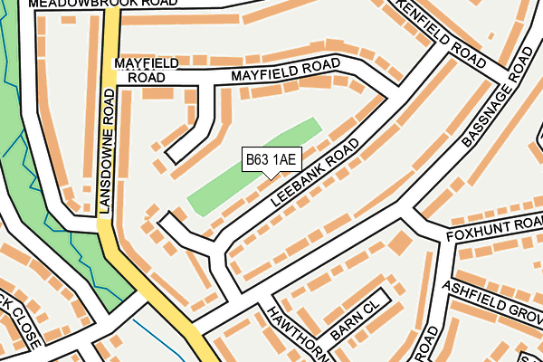 B63 1AE map - OS OpenMap – Local (Ordnance Survey)