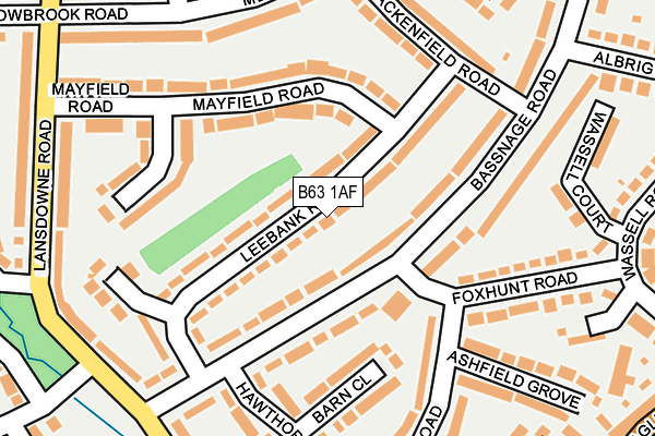 B63 1AF map - OS OpenMap – Local (Ordnance Survey)