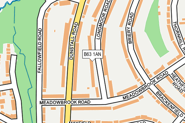 B63 1AN map - OS OpenMap – Local (Ordnance Survey)