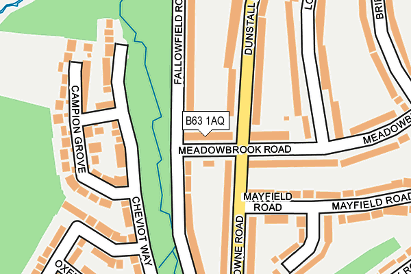 B63 1AQ map - OS OpenMap – Local (Ordnance Survey)