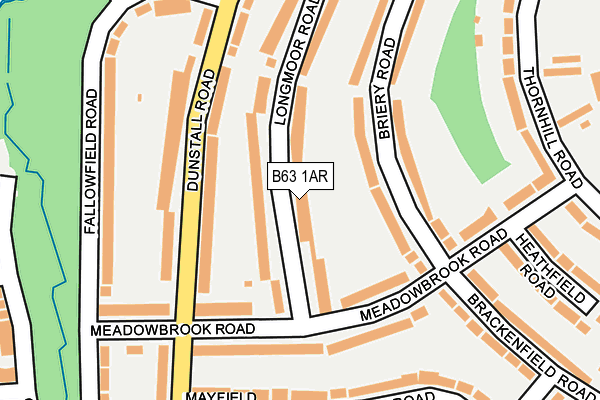 B63 1AR map - OS OpenMap – Local (Ordnance Survey)