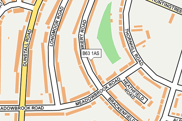 B63 1AS map - OS OpenMap – Local (Ordnance Survey)