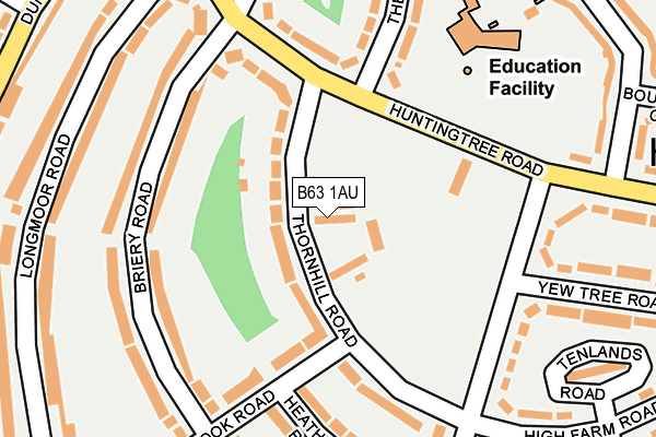 B63 1AU map - OS OpenMap – Local (Ordnance Survey)