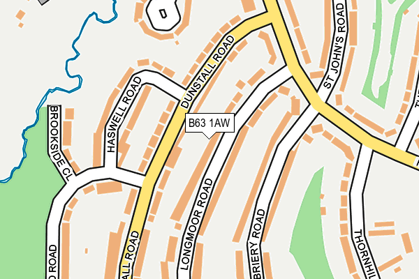 B63 1AW map - OS OpenMap – Local (Ordnance Survey)