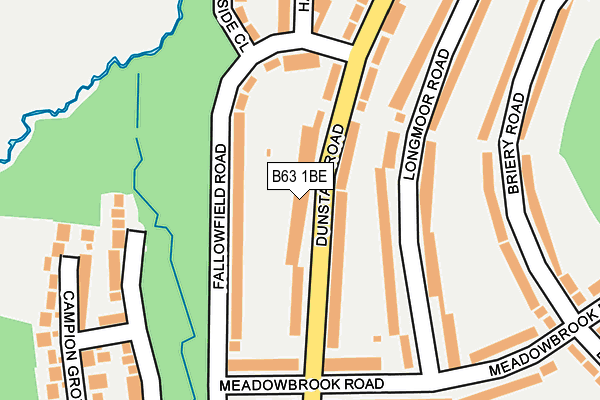 B63 1BE map - OS OpenMap – Local (Ordnance Survey)